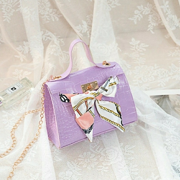 Faux Croc Leather shoulder bag - Picture 4 of 9